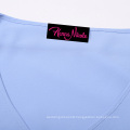 Hanna Nikole Sexy Women's Plus Size 0X~4X Open Sleeves V-Neck Light Blue Chiffon Tops HN0019-1